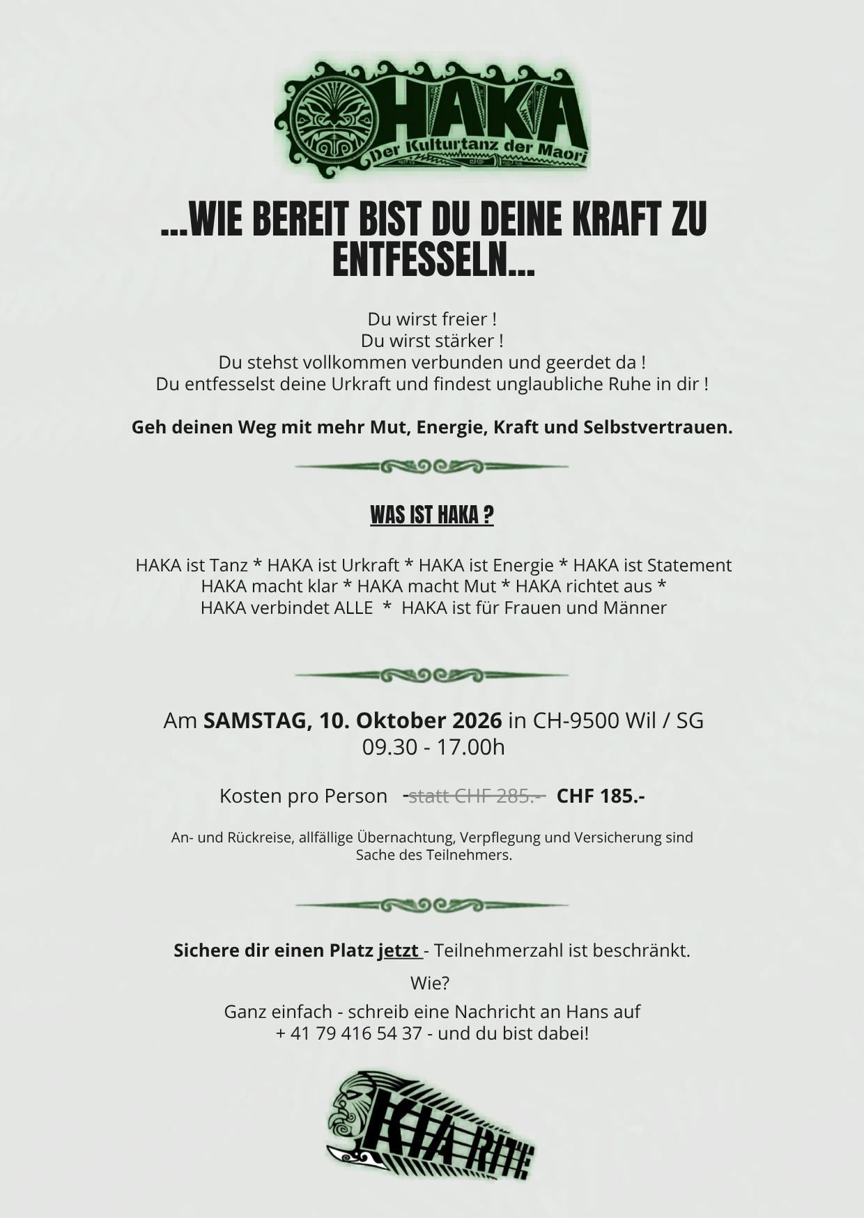 3. HAKA Event :   IM HIER & JETZT SEIN